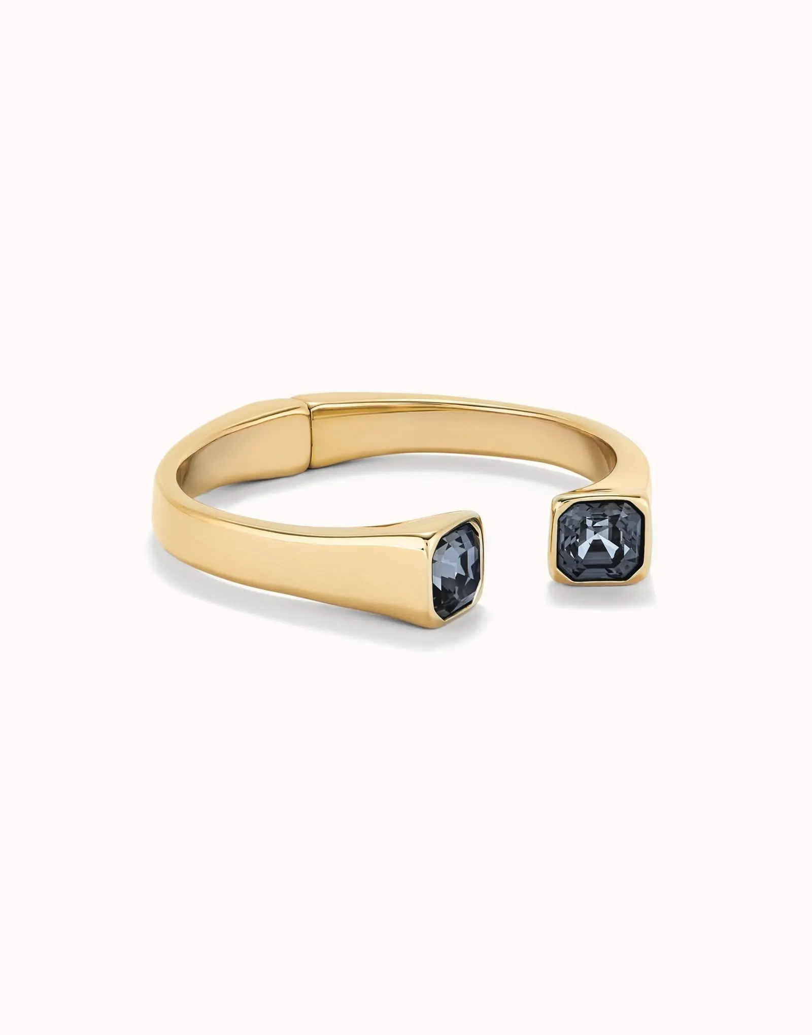 Bracelet noir en cristal taillé plaqué or 18 carats PUL2485NGRORO Unode50 Bijoux et accessoires