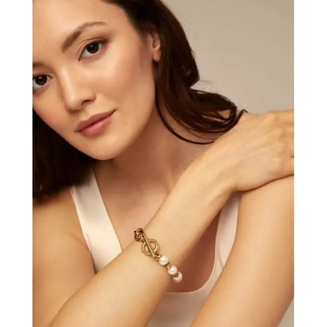 Bracelet large en perles et allumettes plaqué or 18K PUL2364BPLORO0L Unode50 Bijoux et accessoires