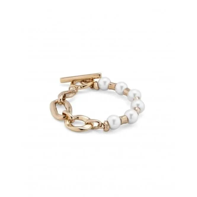 Bracelet large en perles et allumettes plaqué or 18K PUL2364BPLORO0L Unode50 Bijoux et accessoires