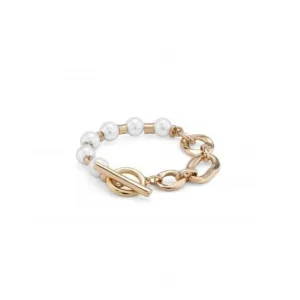 Bracelet large en perles et allumettes plaqué or 18K PUL2364BPLORO0L Unode50 Bijoux et accessoires