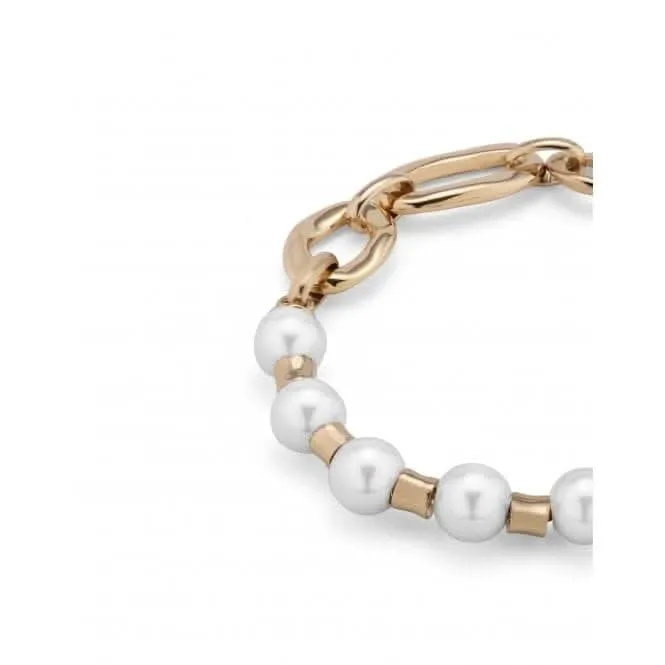 Bracelet large en perles et allumettes plaqué or 18K PUL2364BPLORO0L Unode50 Bijoux et accessoires