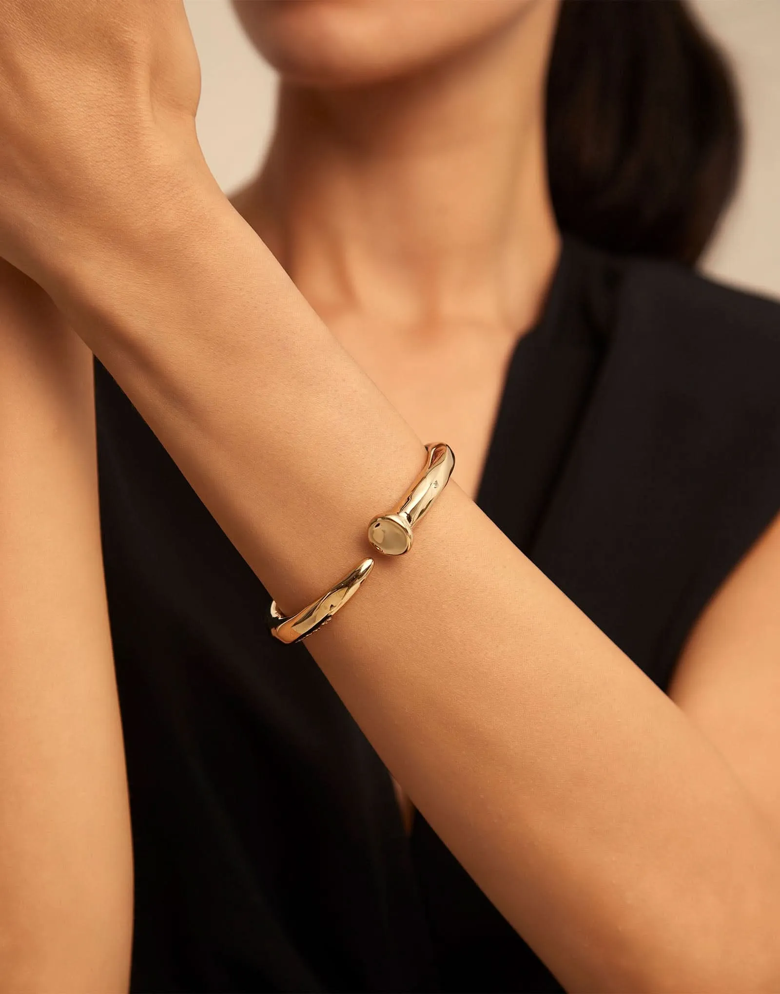Bracelet Bangle en Or Plaqué 18k San Valentin PUL1821ORO0000 Bijoux et Accessoires Unode50