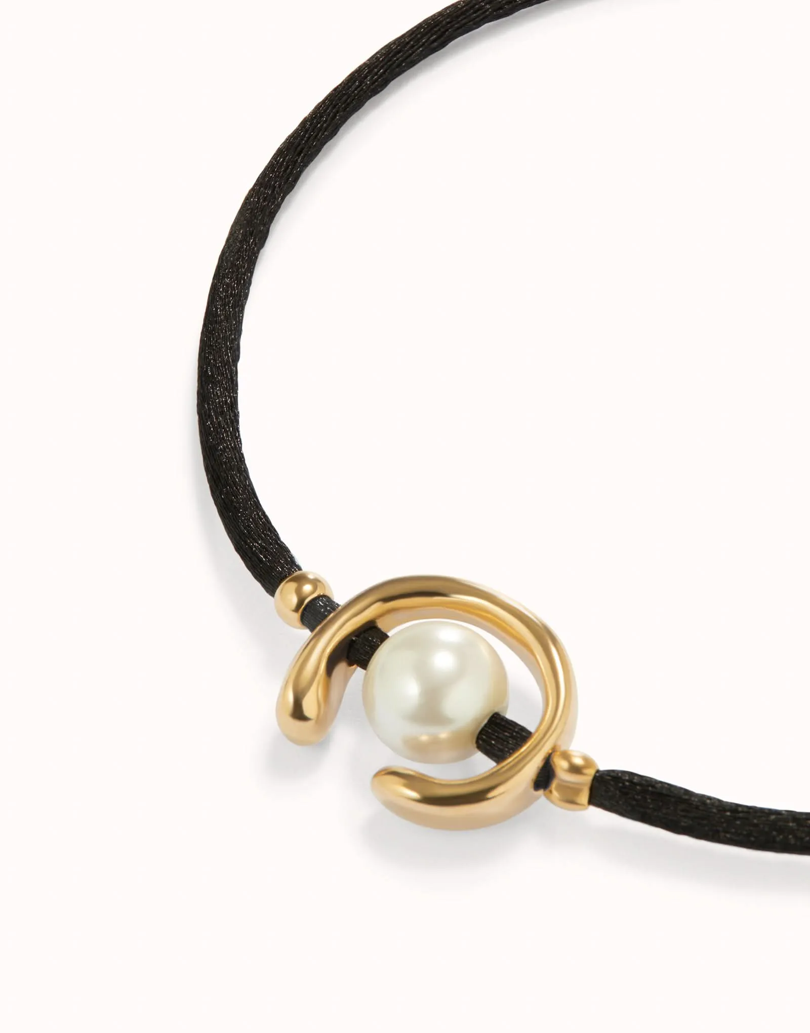 Bracelet Noir Ser Diferente Plaqué Or 18k PUL2505NGRORO0M Bijoux Et Accessoires Unode50