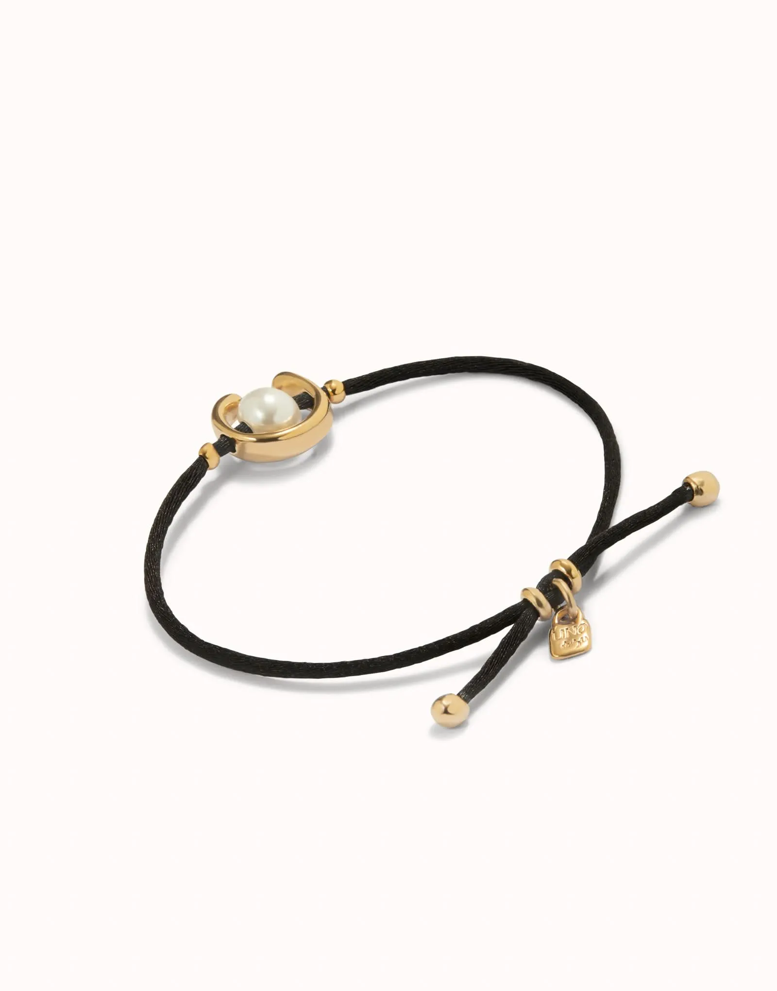 Bracelet Noir Ser Diferente Plaqué Or 18k PUL2505NGRORO0M Bijoux Et Accessoires Unode50