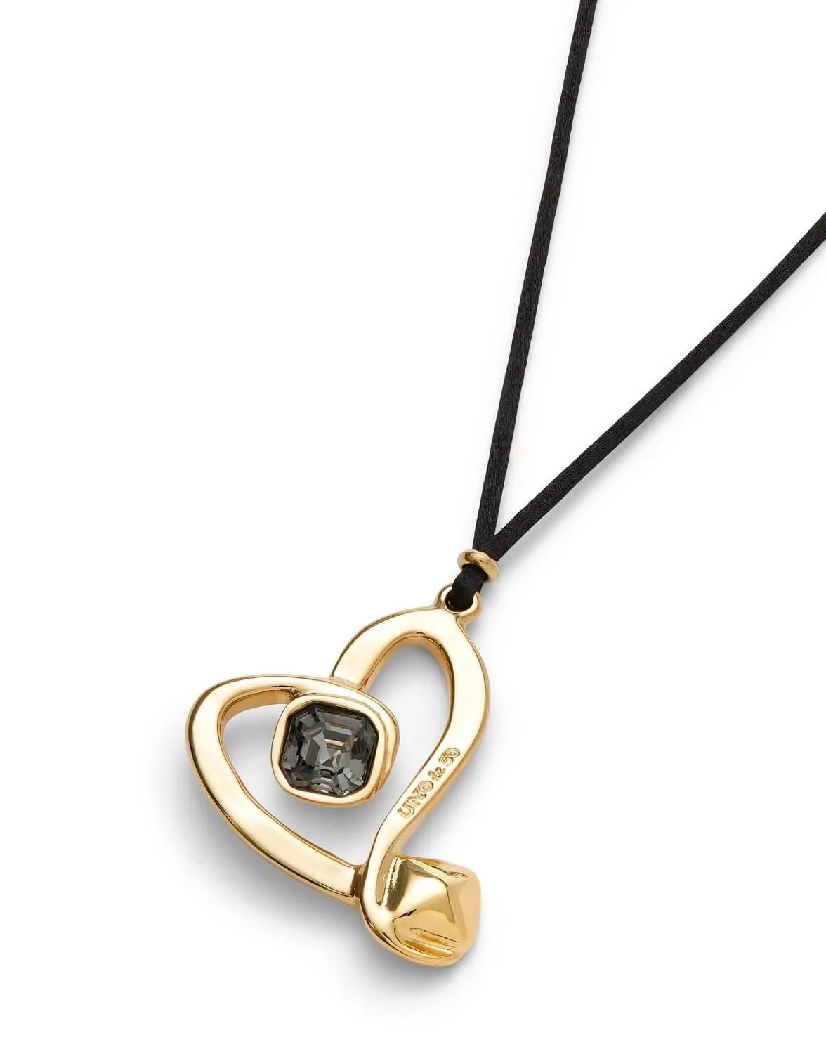 Collier Noir Ser Expresiva Plaqué Or 18k COL2012NGRORO0U Bijoux et Accessoires Unode50