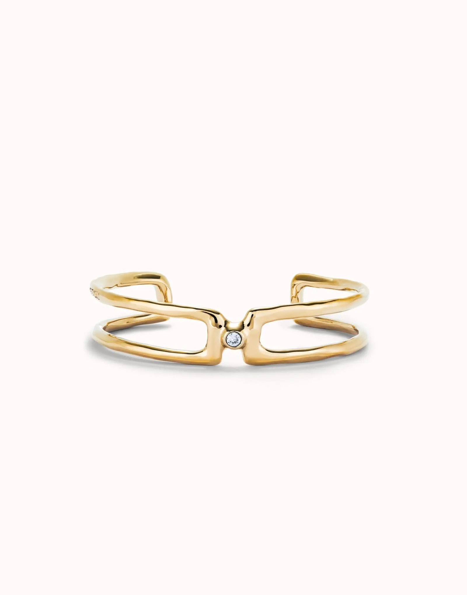 Bracelet Bangle Blanc Sérénité Indomptable Plaqué Or 18k PUL2446BLNORO0 Unode50 Bijoux Et Accessoires