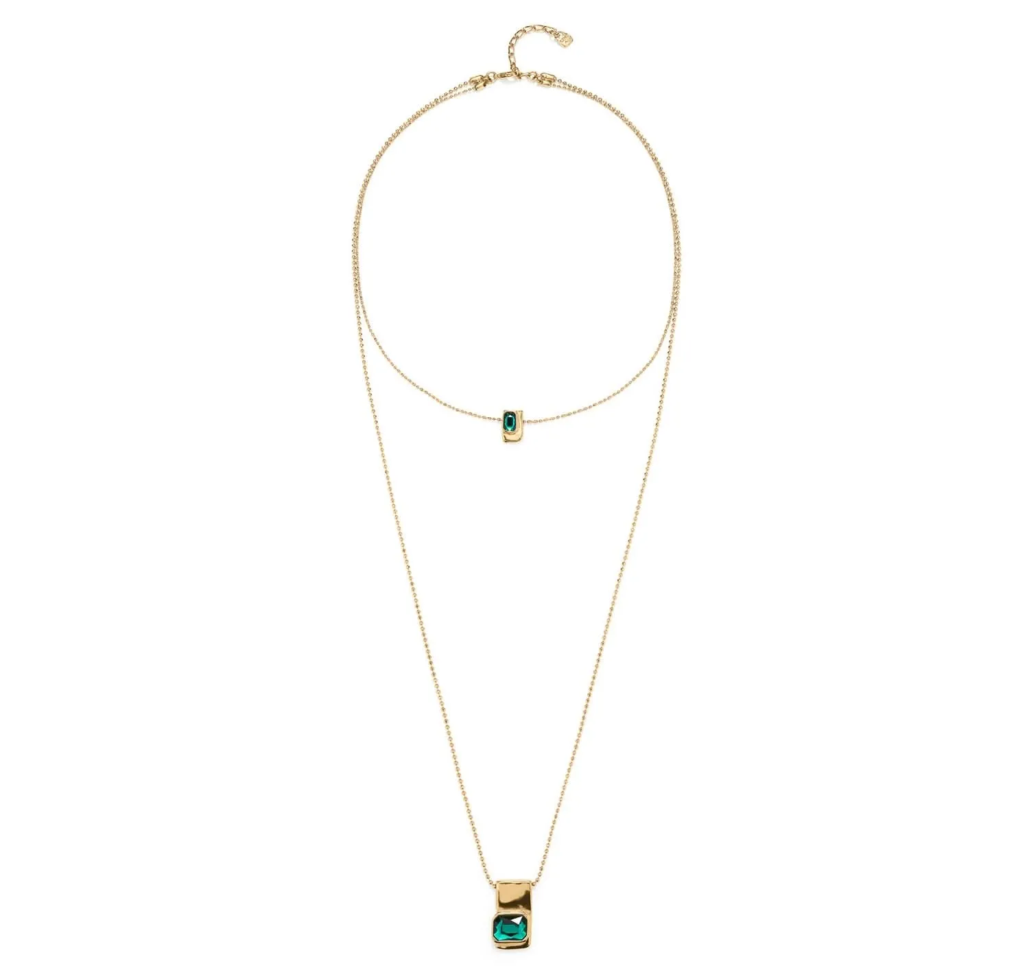 Chaîne Magnétique Verte en Or Plaqué 18k COL1957VRDORO0U Unode50 Bijoux et Accessoires