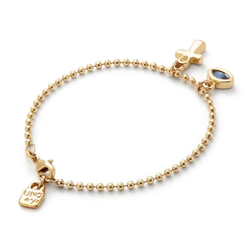 Bracelet Ser Unico Bleu Plaqué Or 18k PUL2560AZUORO0 Unode50 Bijoux et Accessoires