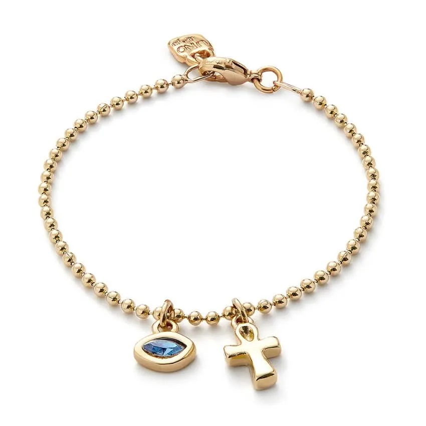 Bracelet Ser Unico Bleu Plaqué Or 18k PUL2560AZUORO0 Unode50 Bijoux et Accessoires