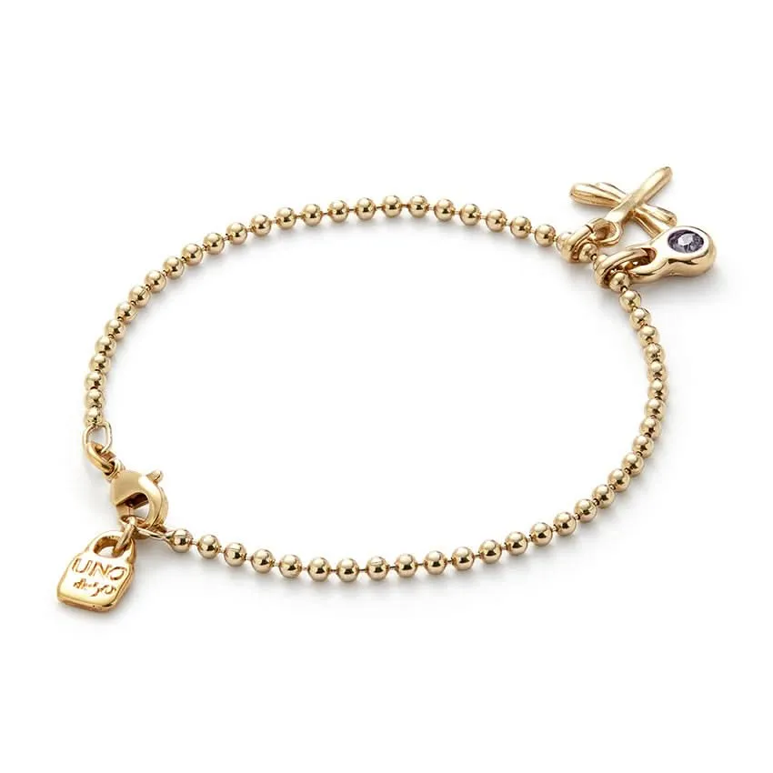 Bracelet Ser Unico Violet en Or Plaqué 18k PUL2562MORORO0 Unode50 Bijoux et Accessoires