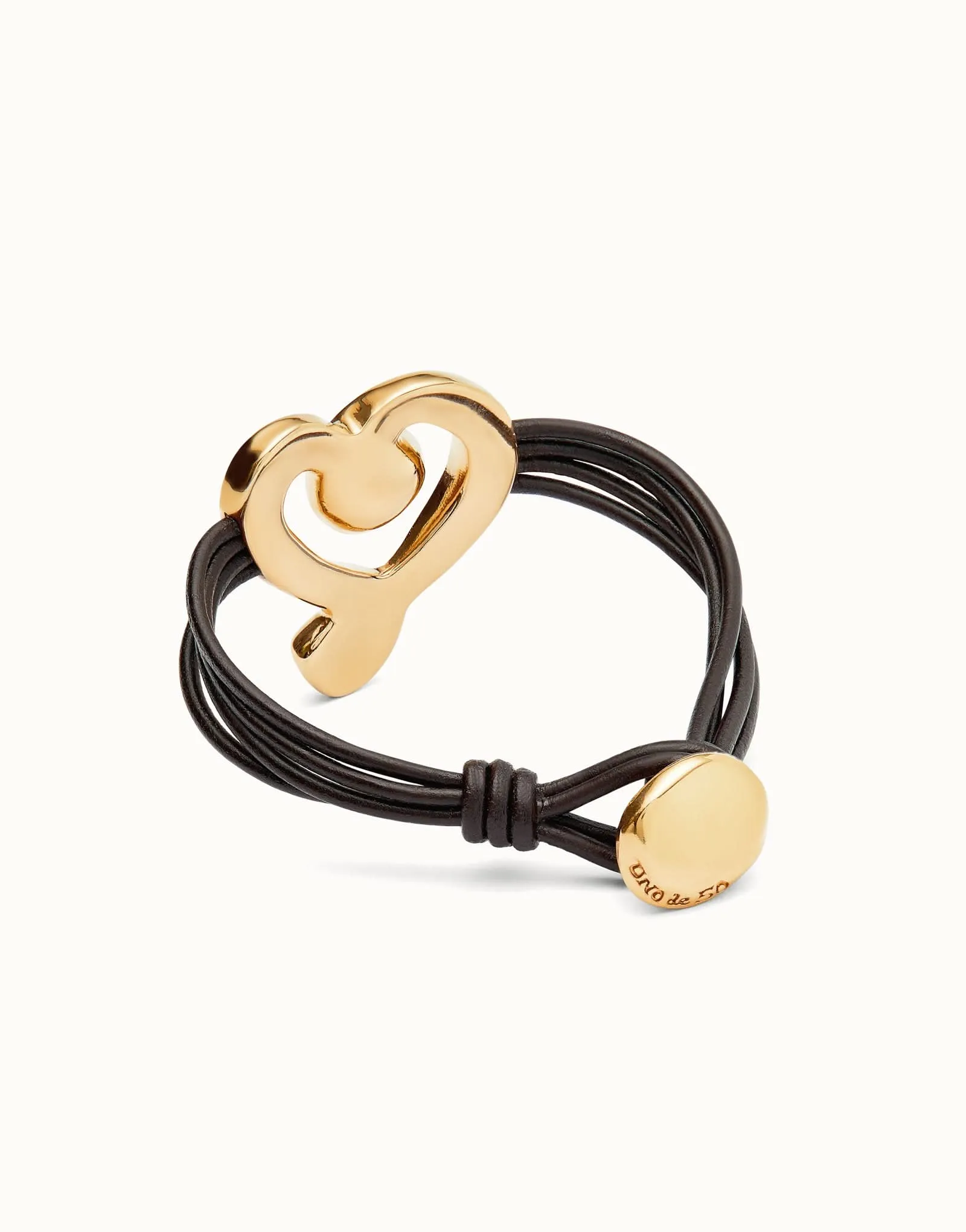 Bracelet Ser Expresiva en Or 18k plaqué Argent Sterling Noir PUL2542NGRORO0 Unode50 Bijoux et Accessoires