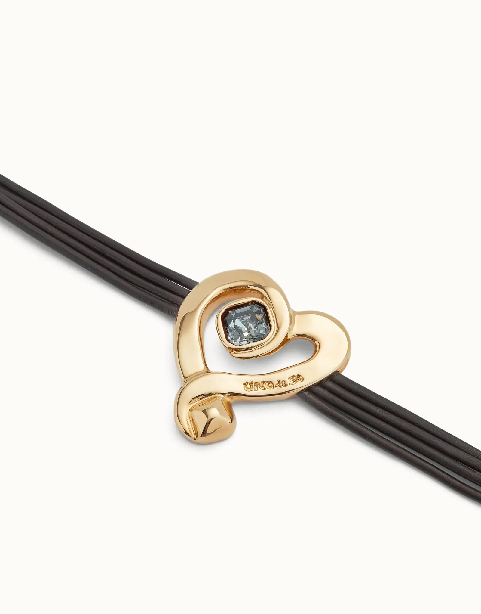 Bracelet Ser Expresiva en Or 18k plaqué Argent Sterling Noir PUL2542NGRORO0 Unode50 Bijoux et Accessoires
