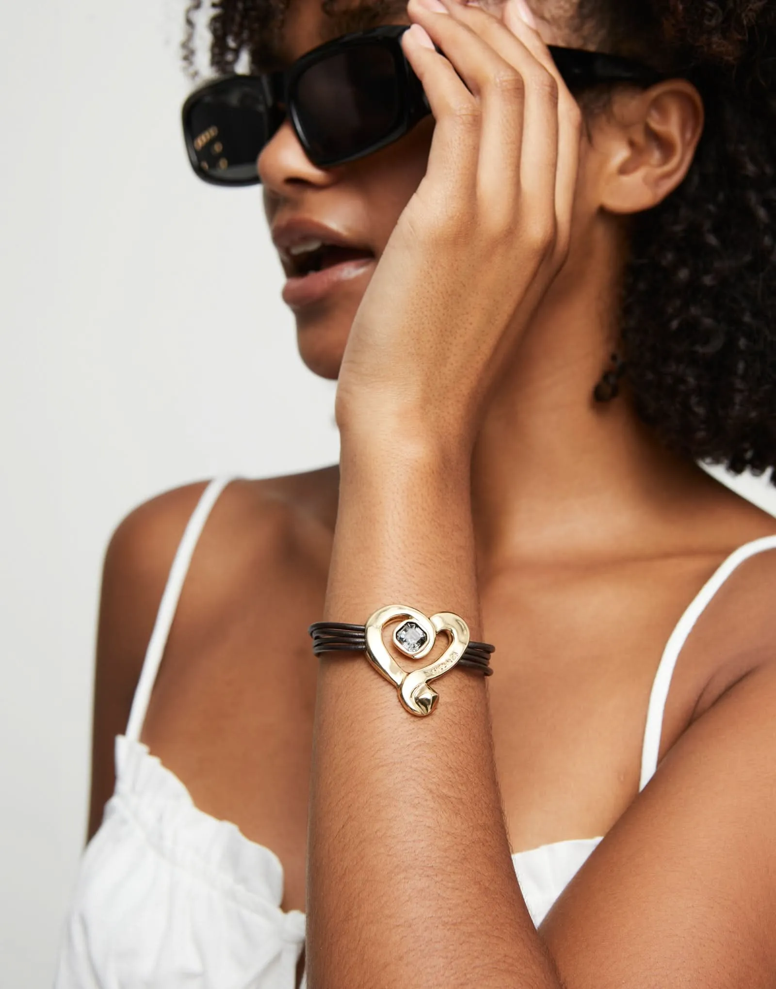Bracelet Ser Expresiva en Or 18k plaqué Argent Sterling Noir PUL2542NGRORO0 Unode50 Bijoux et Accessoires