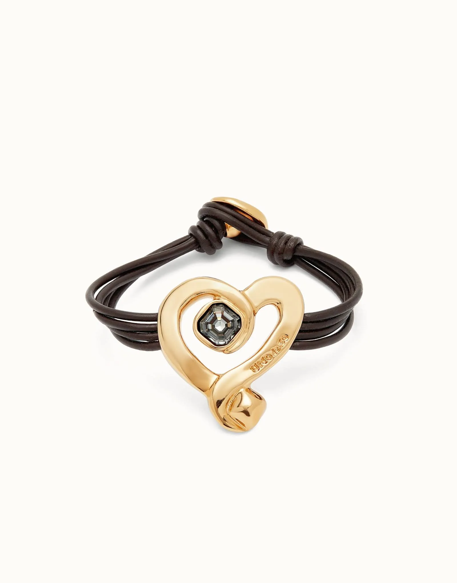Bracelet Ser Expresiva en Or 18k plaqué Argent Sterling Noir PUL2542NGRORO0 Unode50 Bijoux et Accessoires