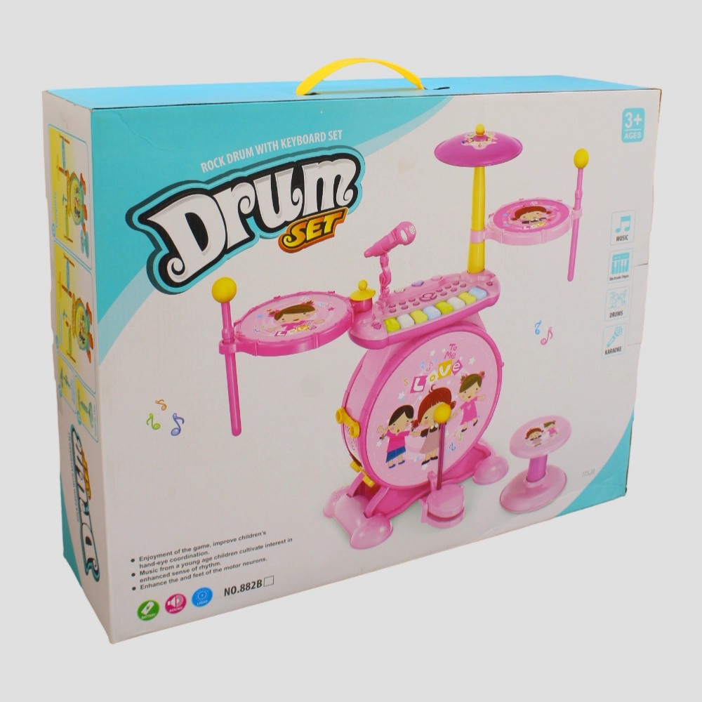 2-in-1 Kids Jazz Drum Set & Electronic Keyboard  Musical Fun for Little Rock Stars