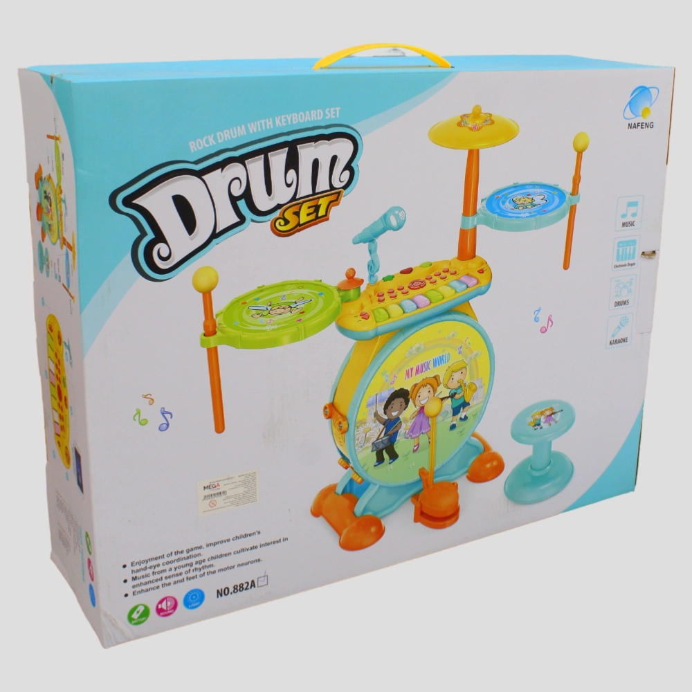 2-in-1 Kids Jazz Drum Set & Electronic Keyboard  Musical Fun for Little Rock Stars