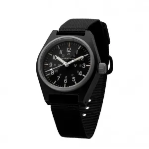 Montre mécanique polyvalente (GPM) en nylon balistique noir 34mm