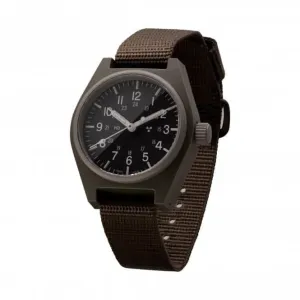 Montre en nylon balistique GPQ (General Purpose Quartz) vert sauge 34mm