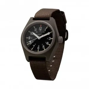 Montre en nylon balistique MaraGlo (GPQ) à quartz polyvalente 34mm vert sauge