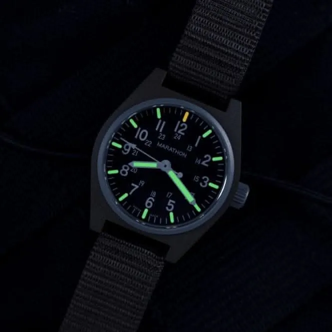 Montre General Purpose Quartz MaraGlo (GPQ) Nylon DEFSTAN 34mm vert sauge