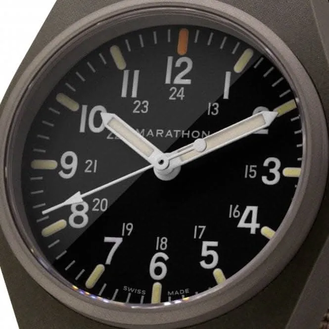 Montre General Purpose Quartz MaraGlo (GPQ) Nylon DEFSTAN 34mm vert sauge