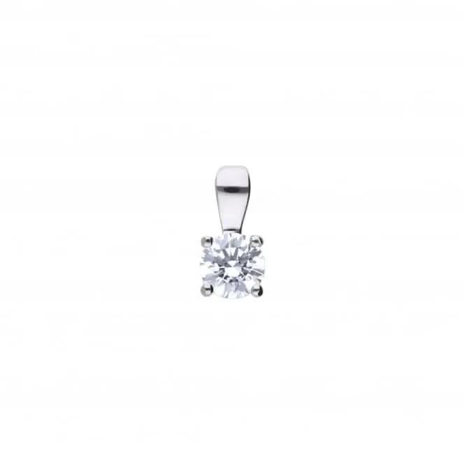 Pendentif solitaire en zirconium cubique à 4 griffes 0.50ct P4917 Diamonfire Jewellery