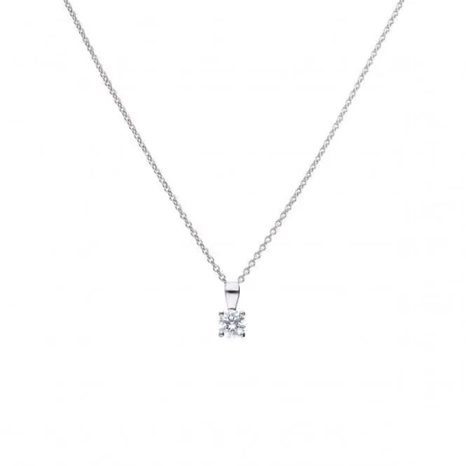 Pendentif solitaire en zirconium cubique à 4 griffes 0.50ct P4917 Diamonfire Jewellery