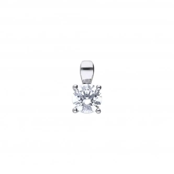 Pendentif solitaire en zirconium cubique à 4 griffes 0,75 ct P4918 Diamonfire Jewellery