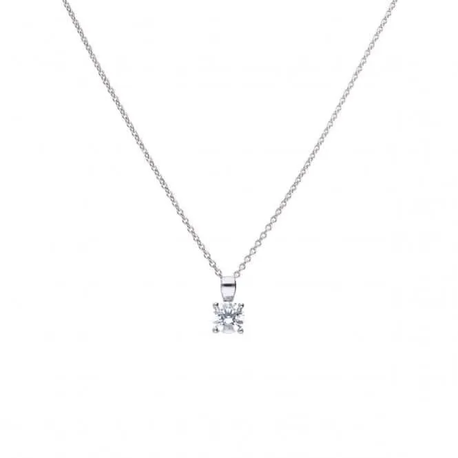 Pendentif solitaire en zirconium cubique à 4 griffes 0,75 ct P4918 Diamonfire Jewellery