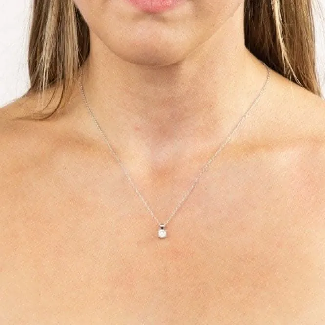 Pendentif solitaire en zirconium cubique à 4 griffes 0,75 ct P4918 Diamonfire Jewellery