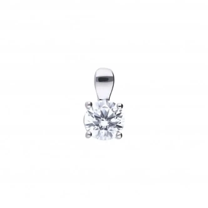 Pendentif solitaire en zirconium cubique à 4 griffes 0,90 ct P4919 Diamonfire Jewellery