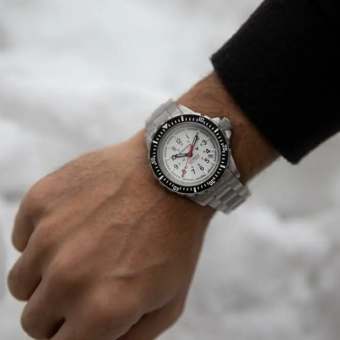 Montre automatique de plongée grande taille 41mm Arctic Edition en acier inoxydable (GSAR)