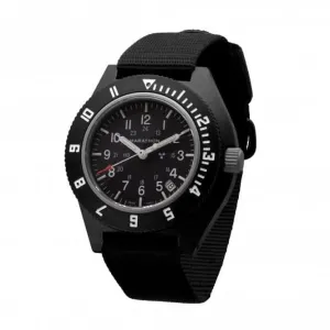 Montre pilote noire Navigator Date en nylon balistique de 41mm