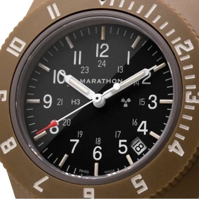 Montre Pilote Navigateur Date en Nylon Balistique 41mm Sable Désert