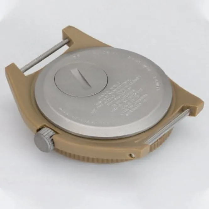 Montre pilote Navigator Date en nylon DEFSTAN 41mm beige désert