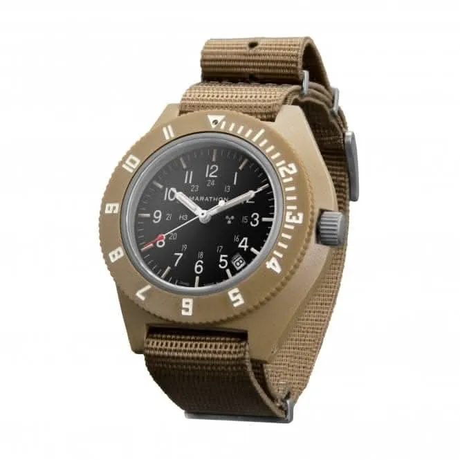 Montre pilote Navigator Date en nylon DEFSTAN 41mm beige désert