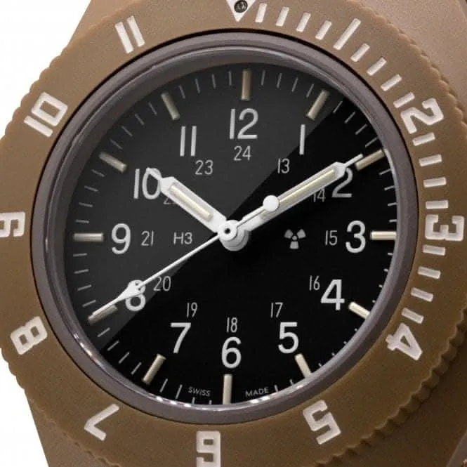 Montre pilote Navigator en nylon DEFSTAN 41mm beige désert