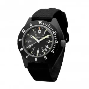 Navigateur Noir MaraGlo™ de 41 mm avec Date (NAV-DM) Montre en Nylon Ballistique