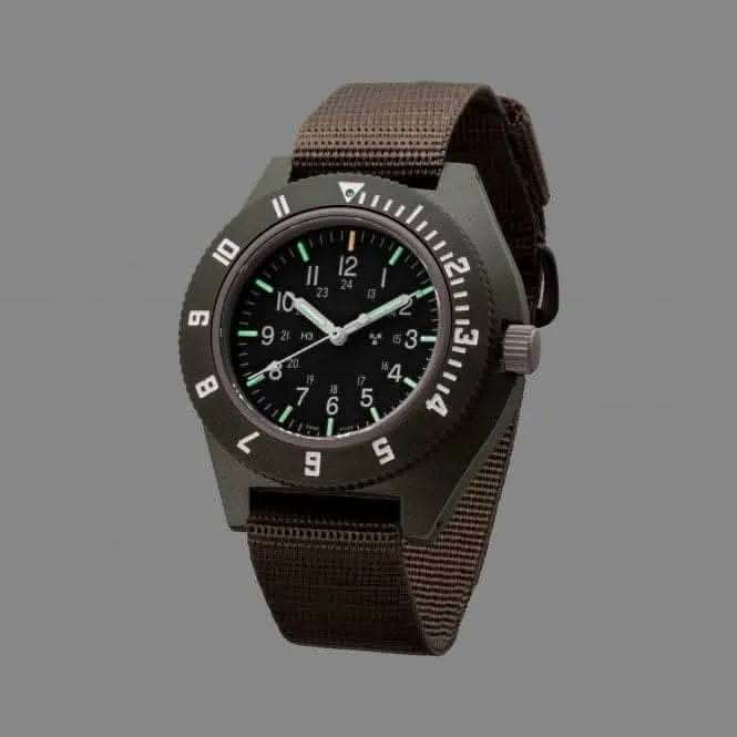 Montre Navigator en nylon balistique vert sauge 41mm