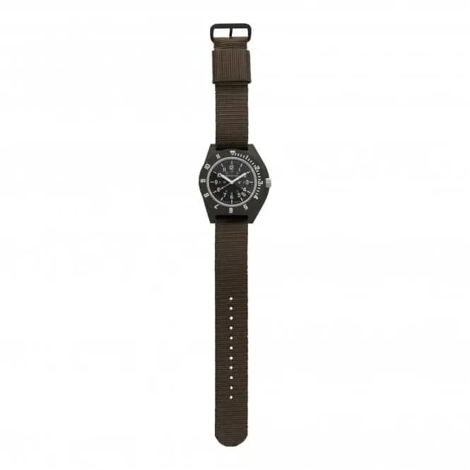 Montre Navigator Date en nylon balistique vert sauge de 41mm