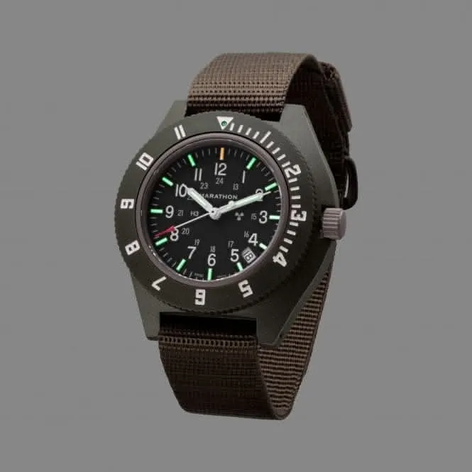 Montre Navigator Date en nylon balistique vert sauge de 41mm