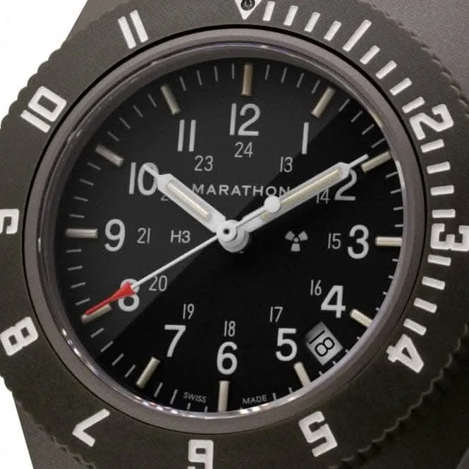 Montre Navigator Date en nylon DEFSTAN vert sauge de 41mm