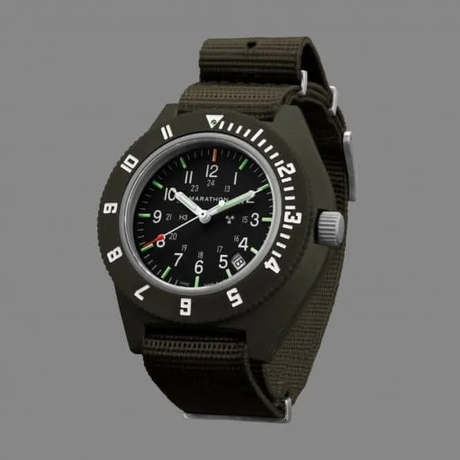 Montre Navigator Date en nylon DEFSTAN vert sauge de 41mm