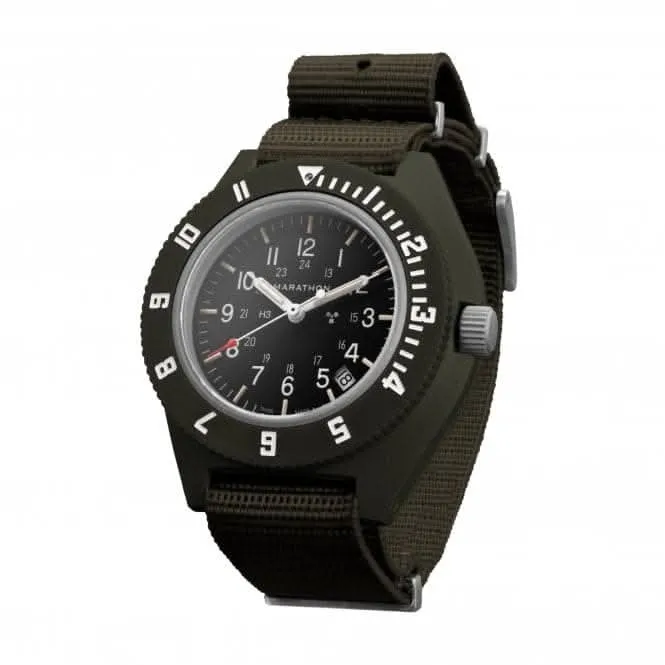 Montre Navigator Date en nylon DEFSTAN vert sauge de 41mm