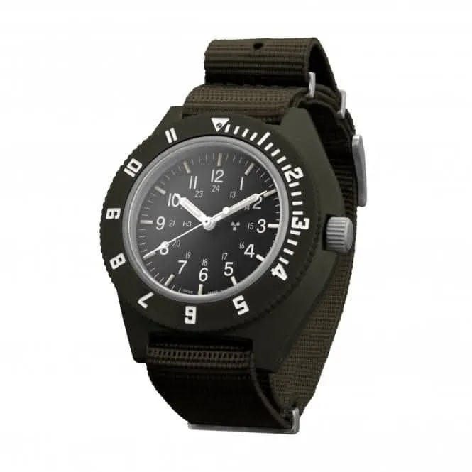 Montre Navigator Nylon DEFSTAN 41mm vert sauge pour pilote