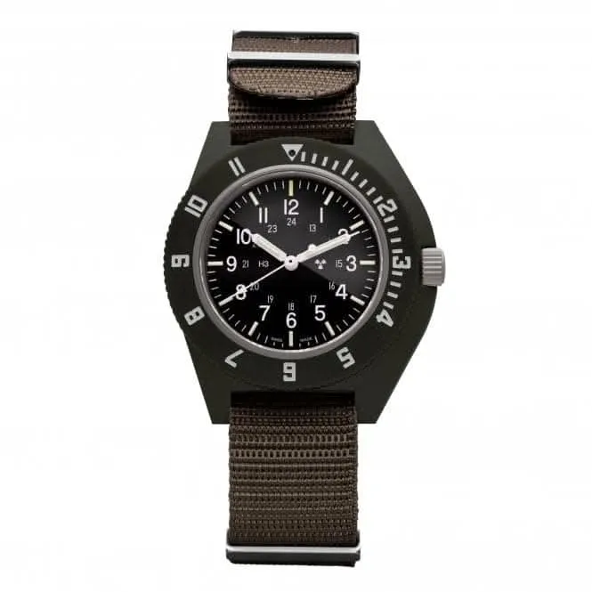 Montre Navigator Nylon DEFSTAN 41mm vert sauge pour pilote