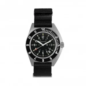 Montre Navigator Date en acier 41mm (SSNAV-D) avec bracelet nylon DEFSTAN
