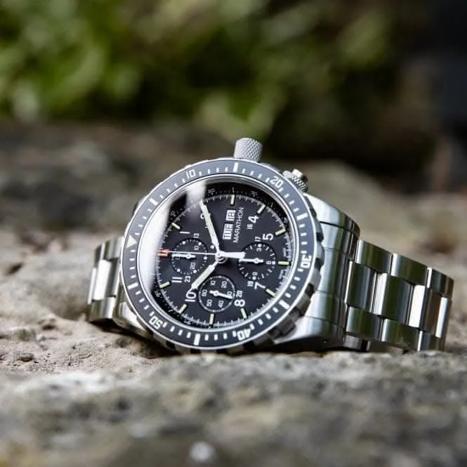 Montre automatique chronographe plongeur pilote Jumbo 46mm (CSAR) en acier inoxydable