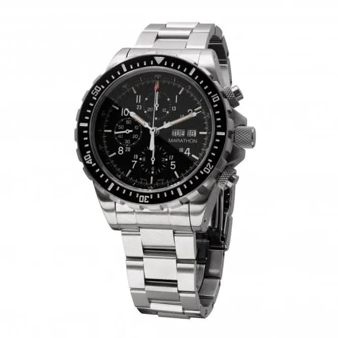 Montre automatique chronographe plongeur pilote Jumbo 46mm (CSAR) en acier inoxydable