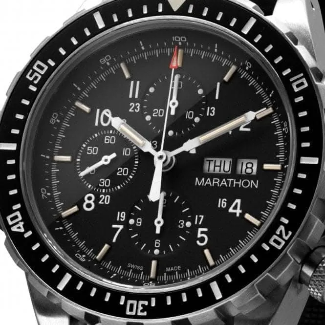 Montre automatique chronographe plongeur pilote Jumbo 46mm (CSAR) en acier inoxydable